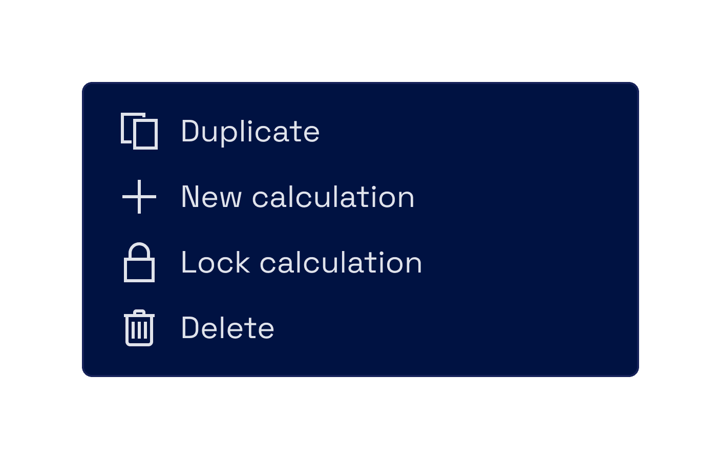 Biocode design system menu component