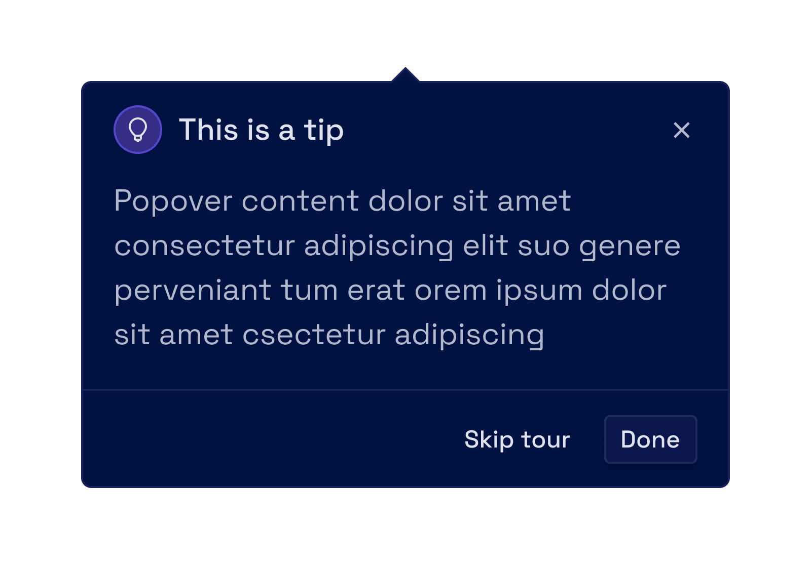 Biocode design system popover component