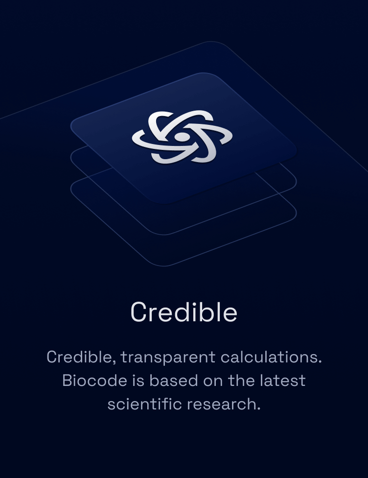 Example of Biocode's credible card