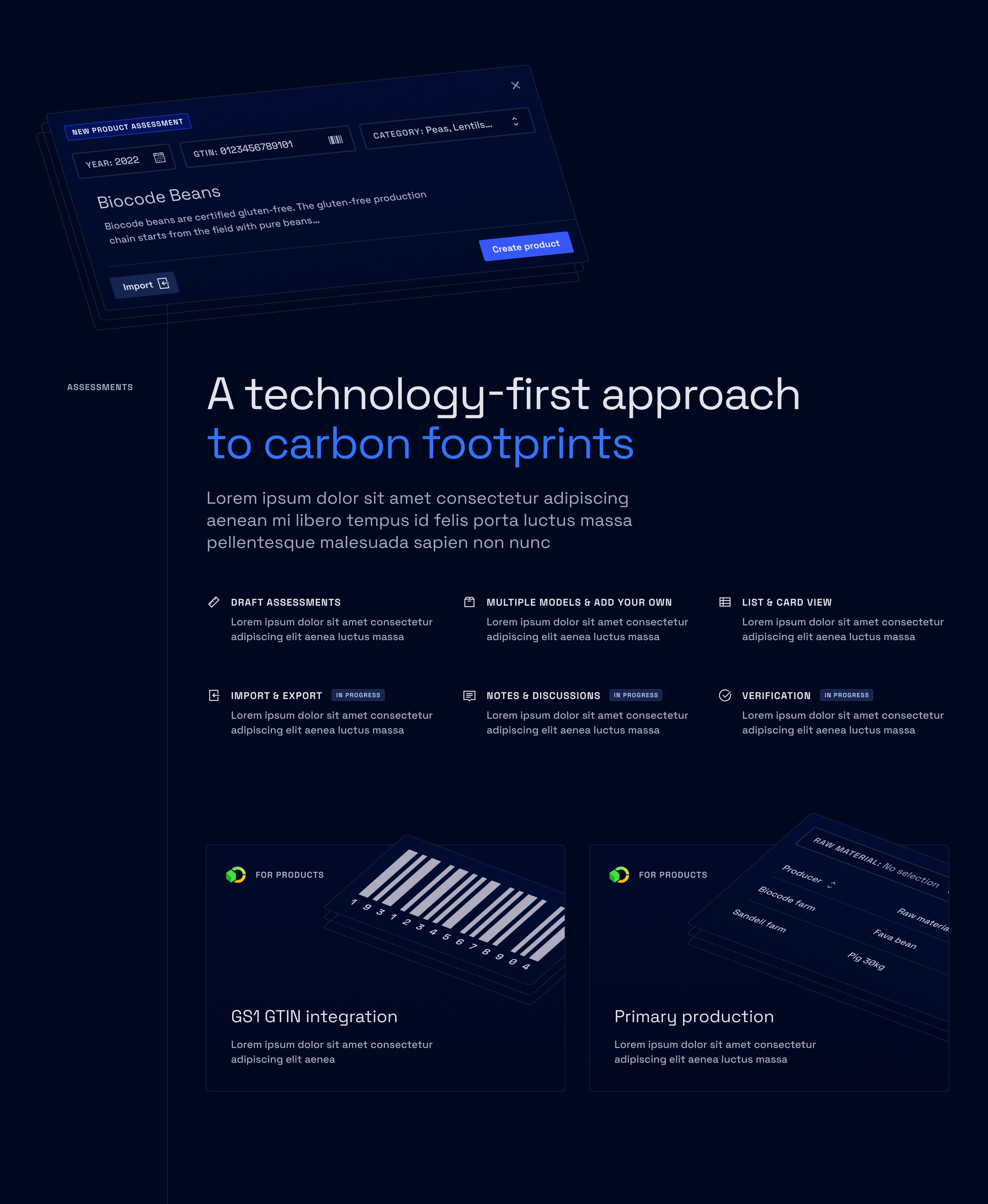 Biocode feature page assessments