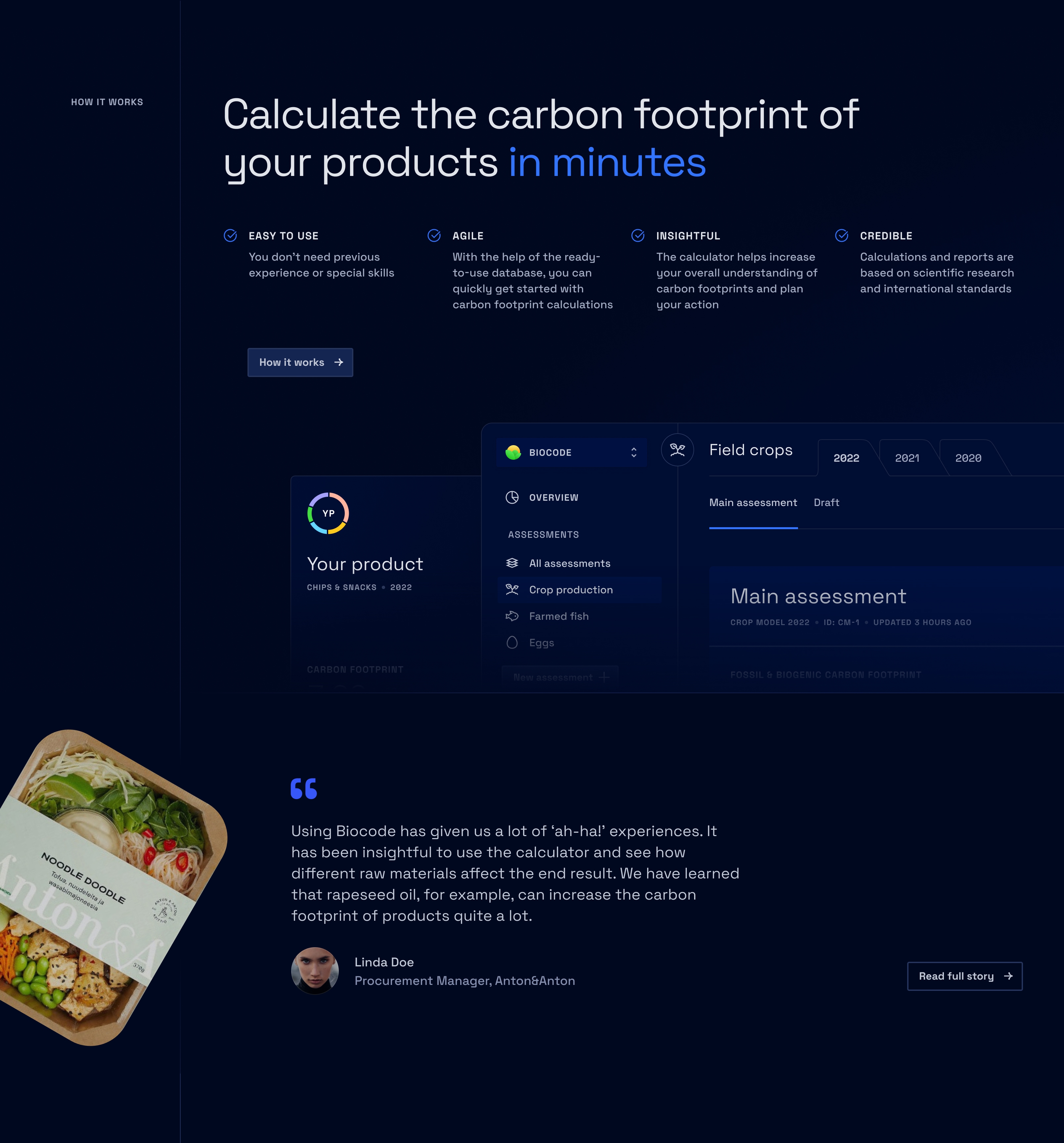 Four main Biocode features and quote of Biocode's customer