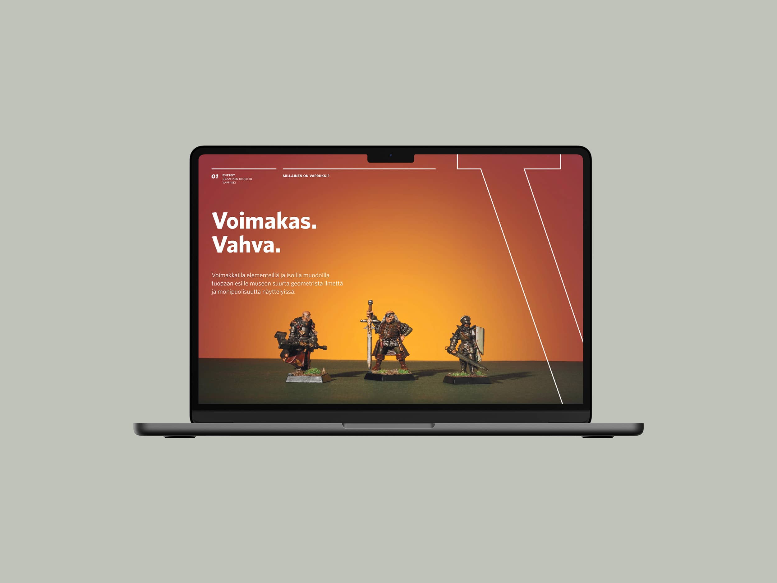 Vapriikki brand guide landing page: Strong