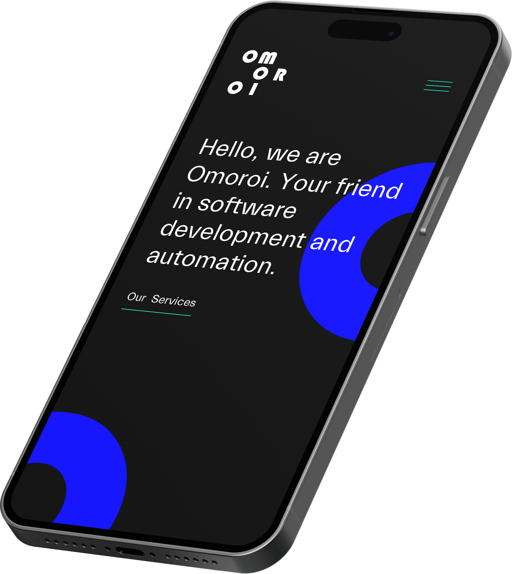 Omoroi homepage in phone