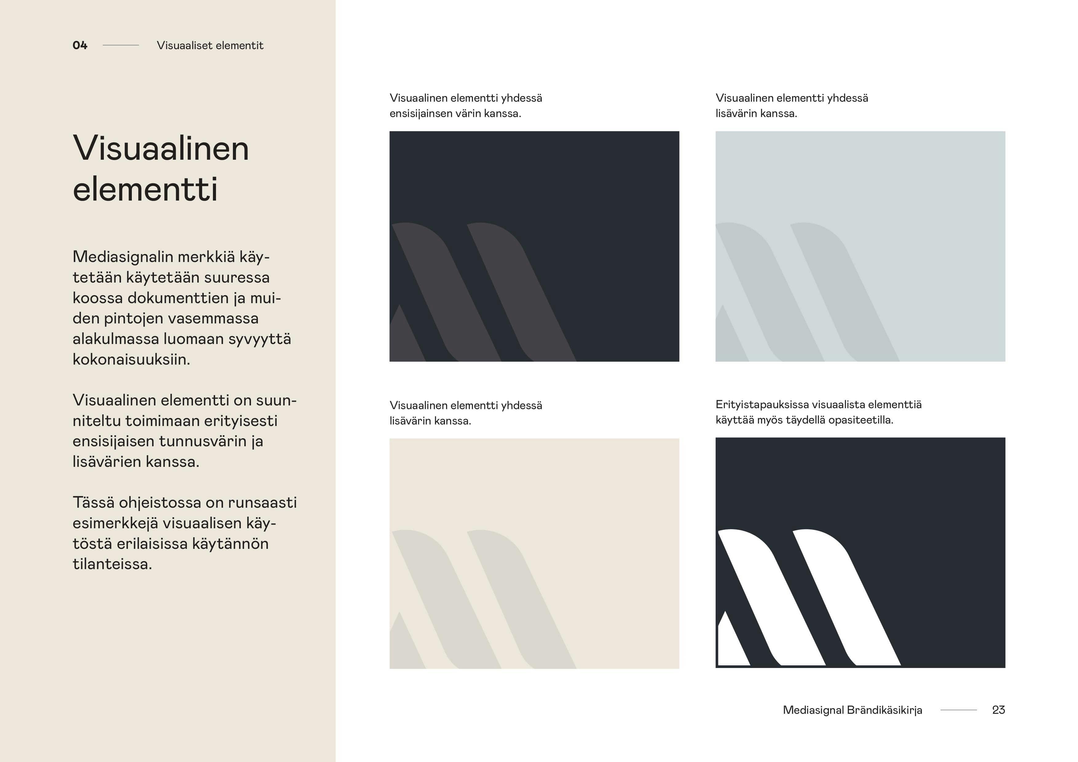 Mediasignal brand book: Visual element